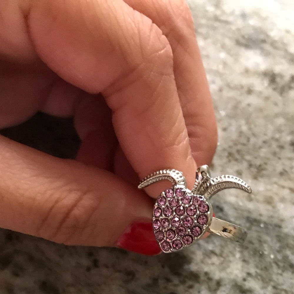Sea Turtle Rhinestone Ring ~ Size 7